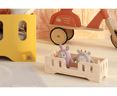 Łóżeczko dla lalek MINI TILA 2 Montessori Drewniane