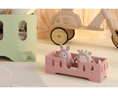 Łóżeczko dla lalek MINI TILA 2 Montessori Drewniane