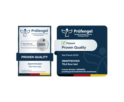 Łóżko pojedyncze dla dzieci podłogowe ze stelażem TILA 7 Montessori Drewniane