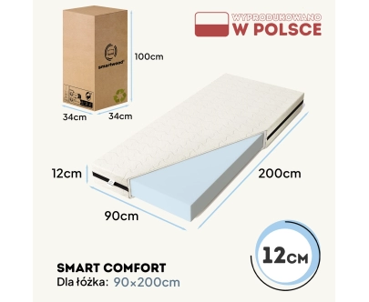 Materac piankowy dla dziecka 12 cm Średnia twardość (H2)