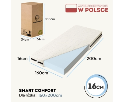 Materac piankowy dla dziecka 16 cm Średnia twardość (H2) - rozmiar XL