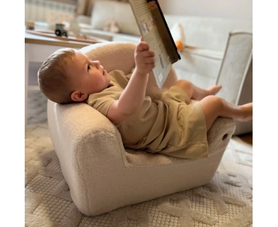 Fotelik dla dzieci piankowy BUBU Montessori Ecru