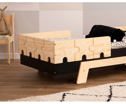 Barierka do łóżka dla dzieci PUZZLE Montessori Drewniana