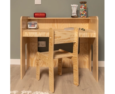 Zestaw biurko i krzesełko dla dziecka MIMI BRK Montessori Drewniane