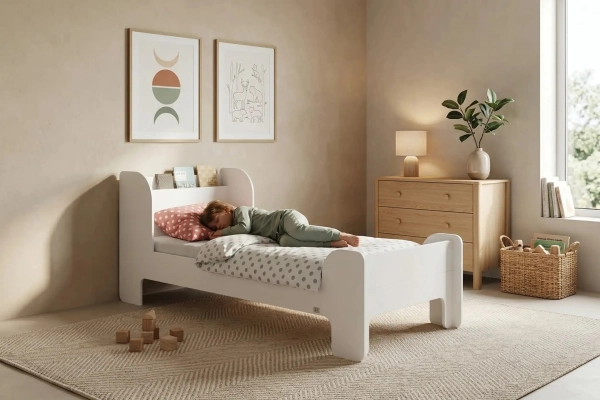 Łóżko dziecięce z dodatkowymi półkami - zalety i wady