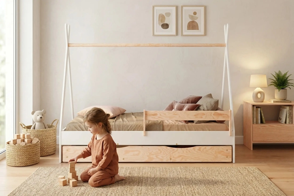 Łóżko dziecięce a przechowywanie książek i zabawek - praktyczne rozwiązania
